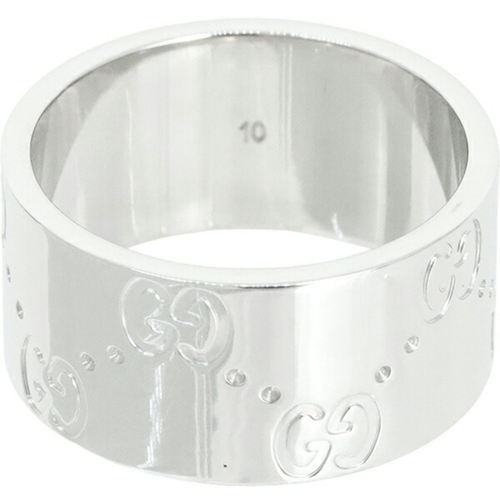 Gucci on Wide Ring white gold GG logo precious metal jewelry - Picture 4 of 9